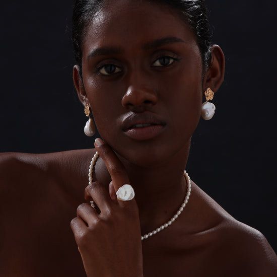Baroque Pearl Open Ring - Ring - ONNNIII
