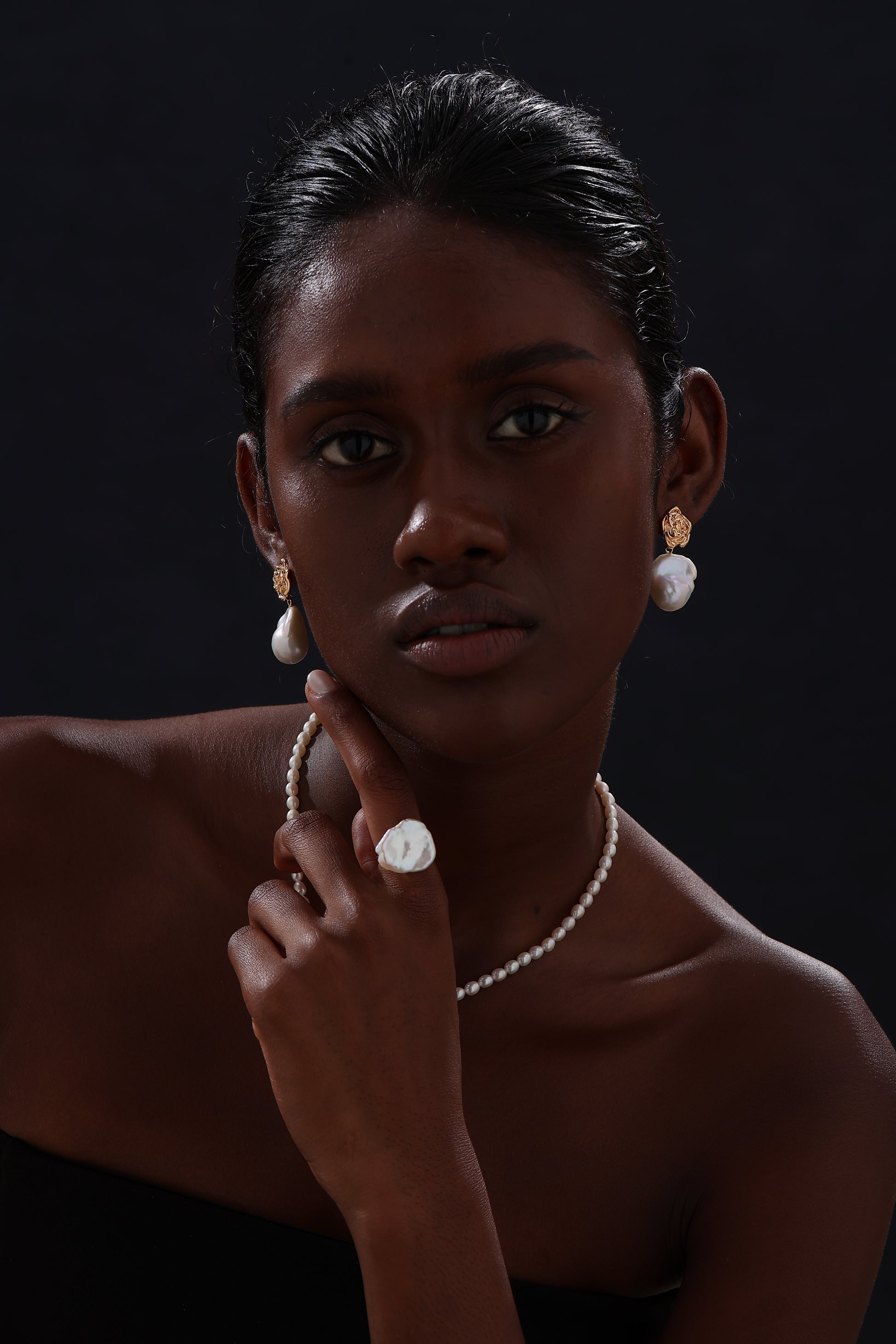 Baroque Pearl Open Ring - Ring - ONNNIII