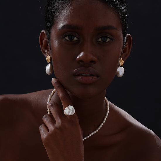 Baroque Pearl Open Ring - Ring - ONNNIII
