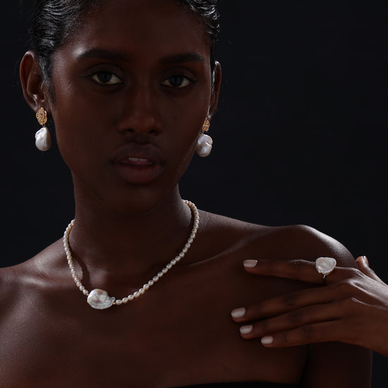 Baroque Pearl Open Ring - Ring - ONNNIII
