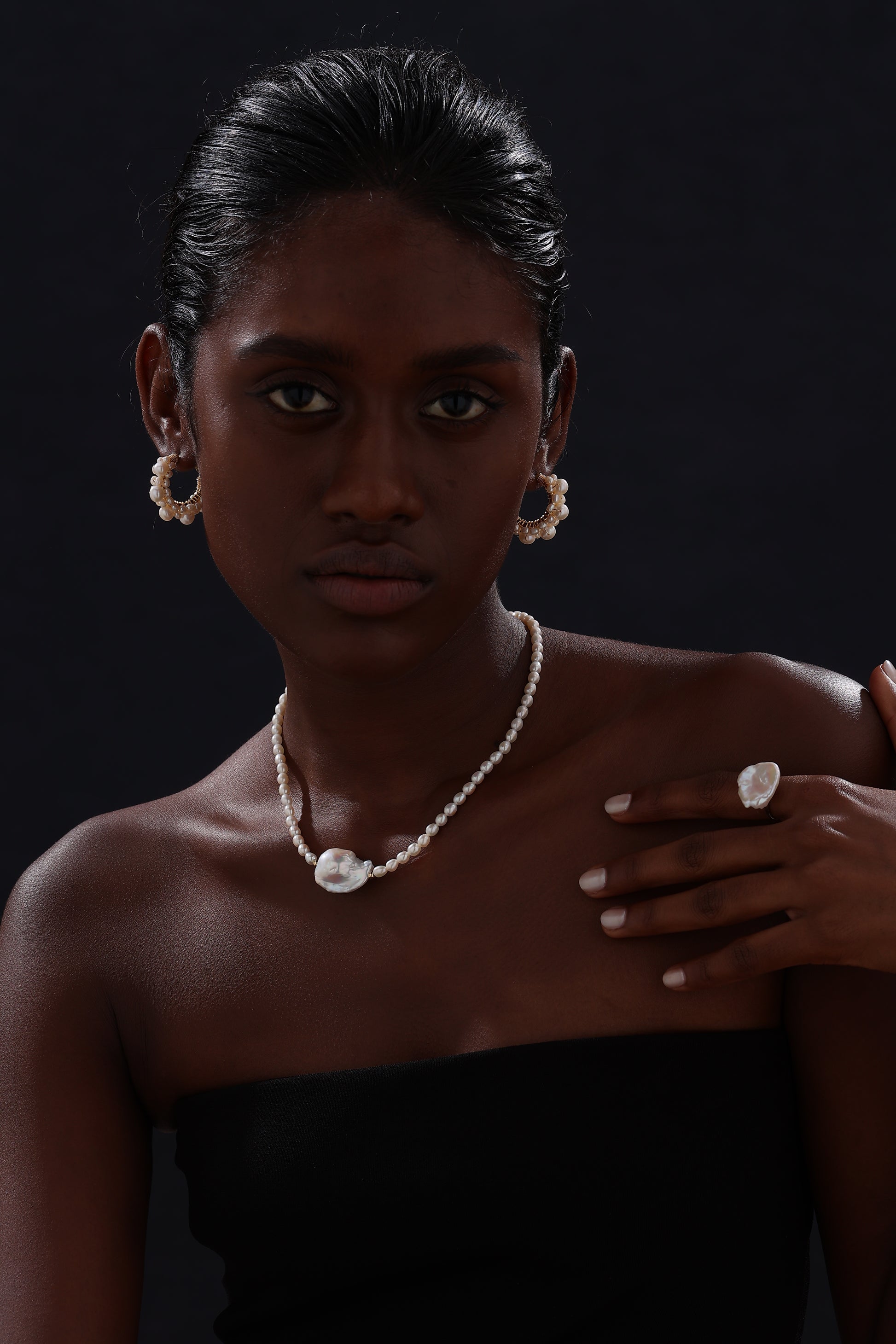 Baroque Pearl Open Ring - Ring - ONNNIII