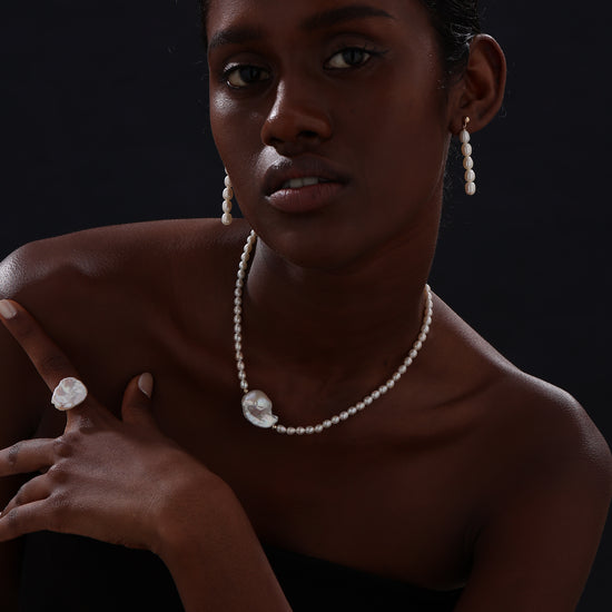 Baroque Pearl Open Ring - Ring - ONNNIII