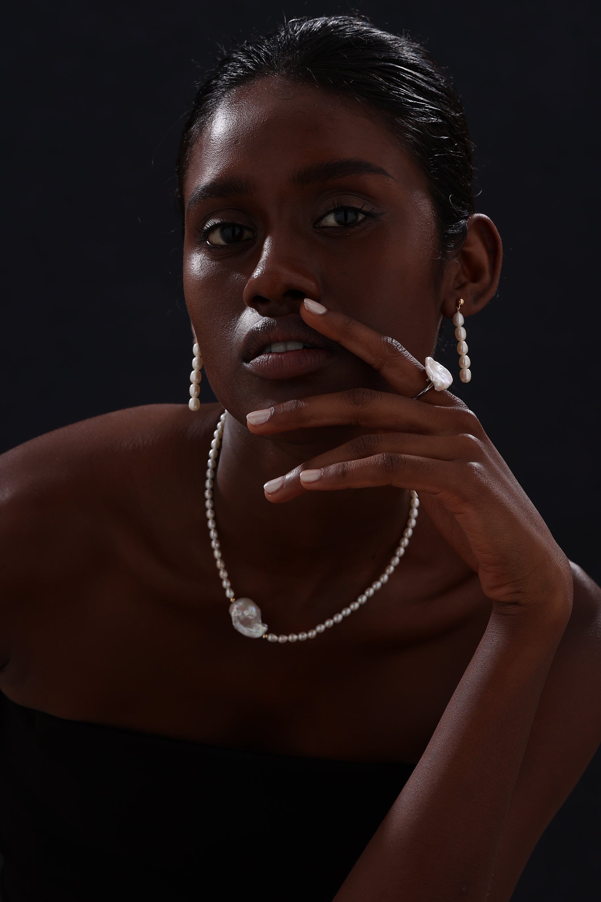 Baroque Pearl Open Ring - Ring - ONNNIII