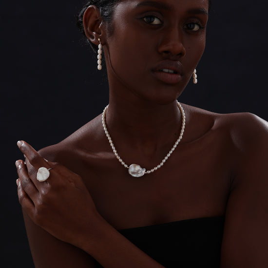 Baroque Pearl Open Ring - Ring - ONNNIII