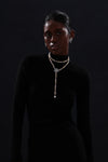 Snow Flower Pearl Drop Necklace - 4 Ways to Wear - Multicolour - Long Necklace - ONNNIII