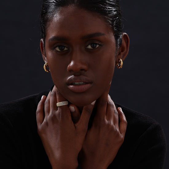 5-Row Pavé Ring - Gold - Ring - ONNNIII