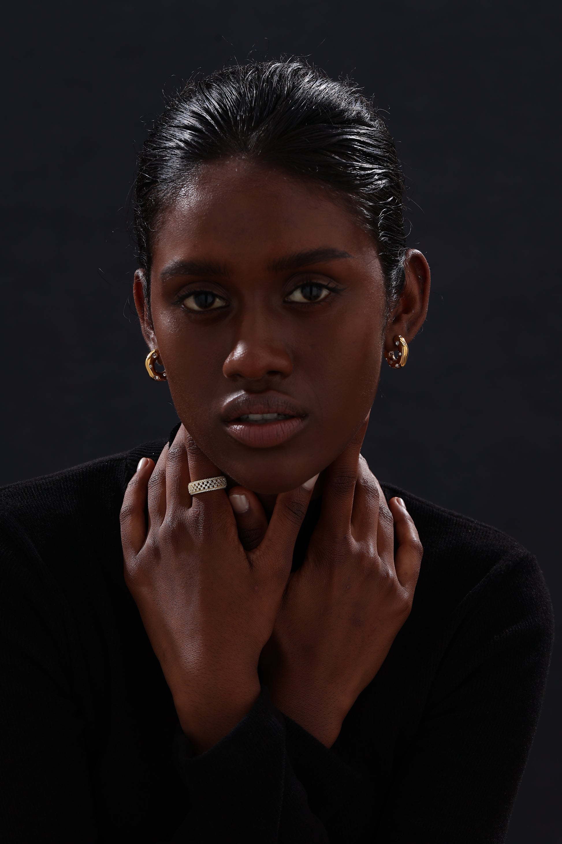 5-Row Pavé Ring - Gold - Ring - ONNNIII