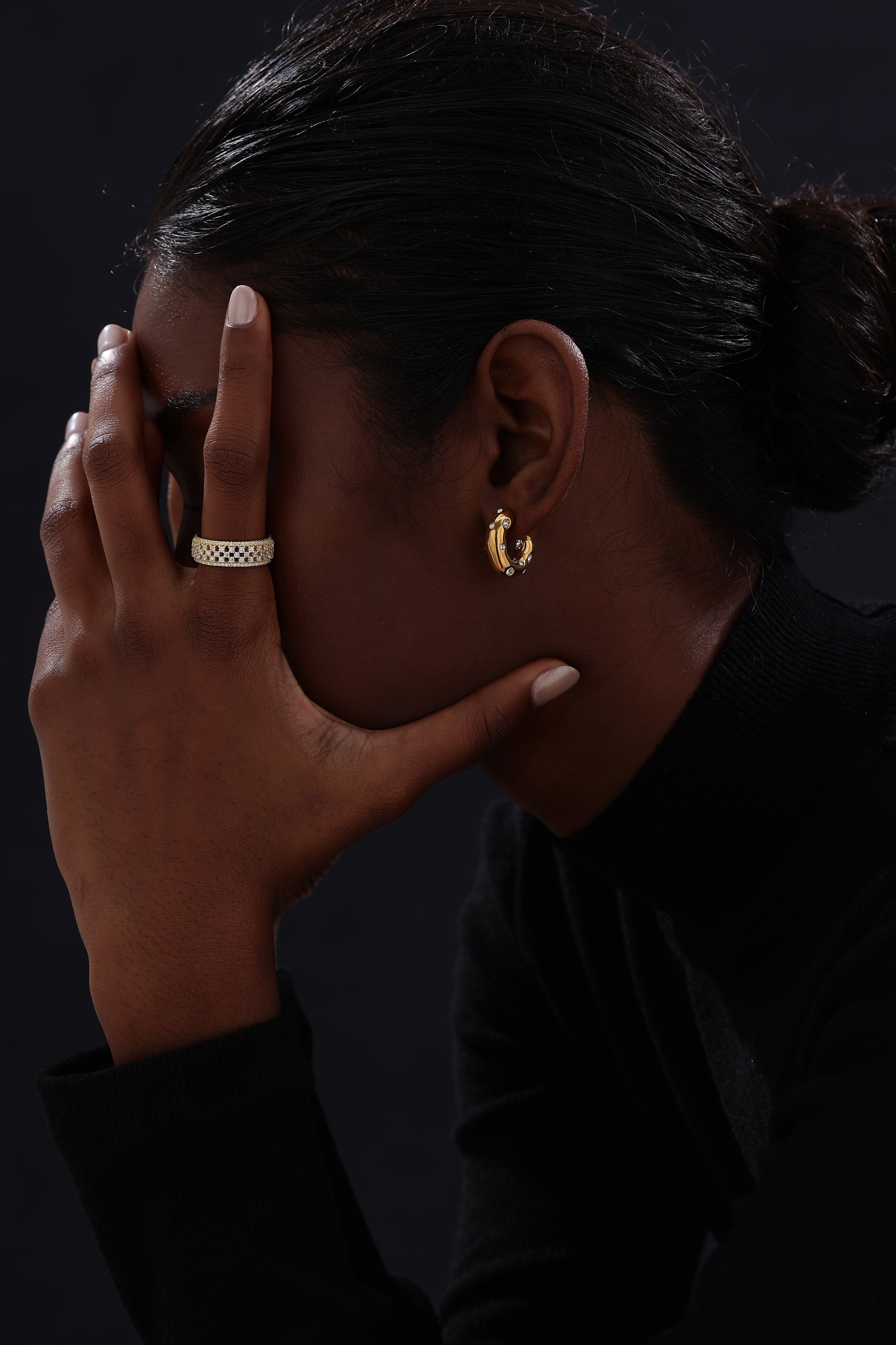 5-Row Pavé Ring - Gold - Ring - ONNNIII