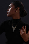 CZ Inlaid Hoop - Earrings - ONNNIII