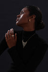 CZ Inlaid Hoop - Earrings - ONNNIII