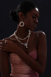 Snow Flower Pearl Drop Necklace - 4 Ways to Wear - Multicolour - Long Necklace - ONNNIII