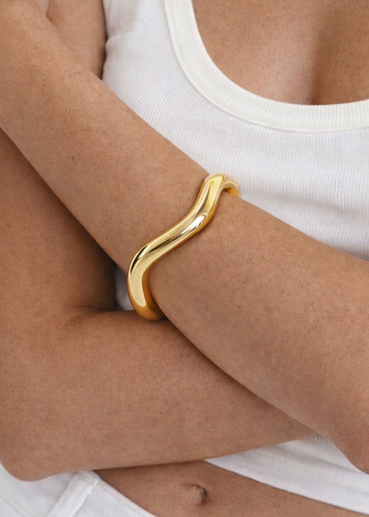 Wave Cuff | Gold