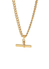 T-Bar Curb Necklace | Gold