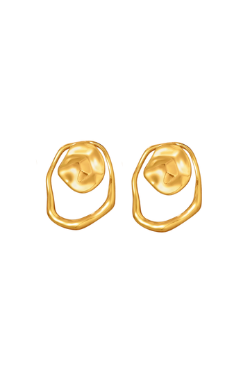 Wave Textured Stud Earrings