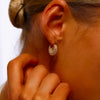 Pearl Pavé Huggie Earrings - Earrings - ONNNIII