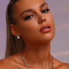 Square Erosion Hoop Earrings - Silver - Earrings - ONNNIII