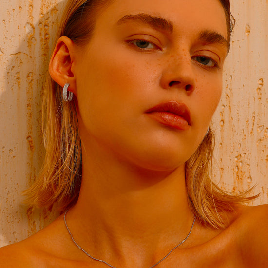 Pavé Hoop Earrings - Earrings - ONNNIII