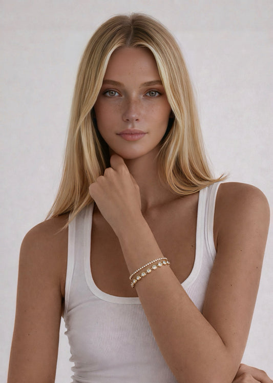Tennis Bracelet | Gold