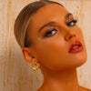 Textured Circle Stud Earrings - Earrings - ONNNIII