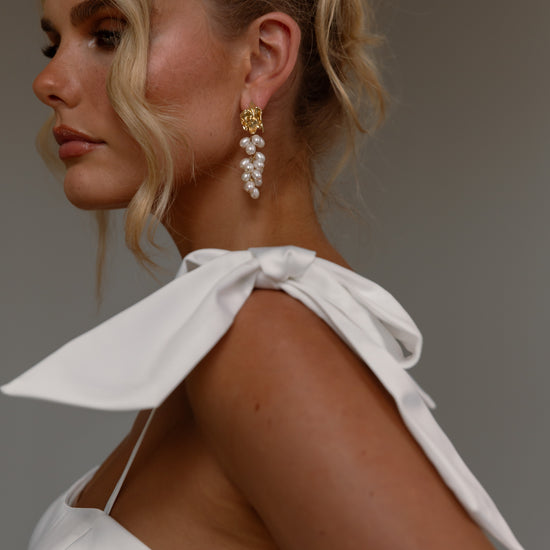 Freshwater Pearl Cluster Drop Earrings - Default Title - Earrings - ONNNIII