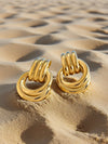 Knot Stud Earrings | Gold