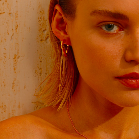 Twisted Triangle Hoop Earrings - Earrings - ONNNIII