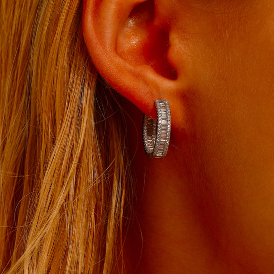 Pavé Hoop Earrings - Earrings - ONNNIII
