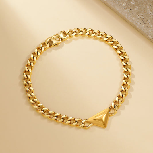 Triangle Curb Chain Necklace - Unisex - Necklace - ONNNIII