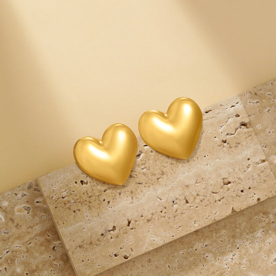 Bold Heart Stud Earrings - Earrings - ONNNIII