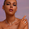 Square Erosion Hoop Earrings - Silver - Earrings - ONNNIII