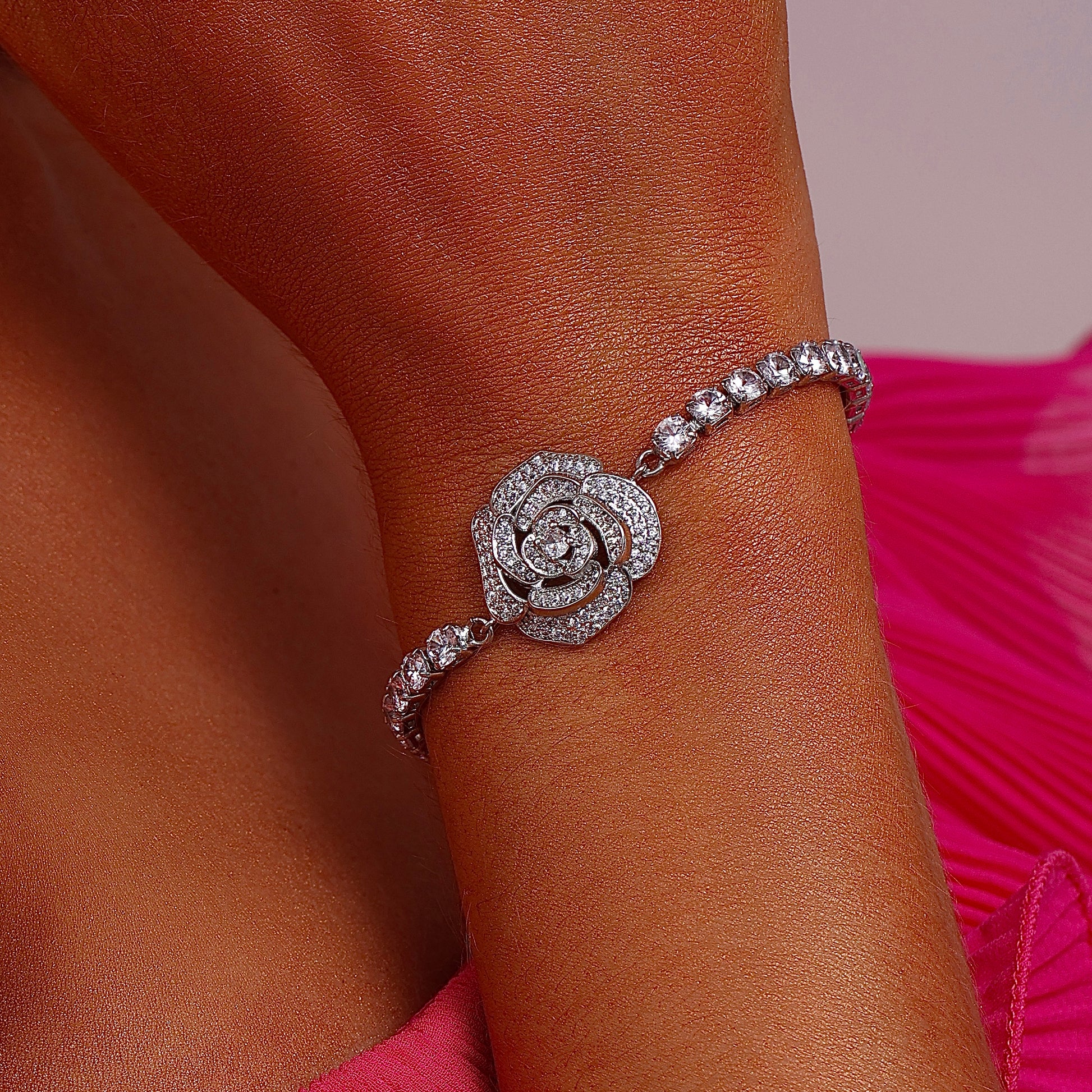 Rose Tennis Bracelet - Bracelet - ONNNIII