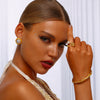 Gold Rim Pearl Stud Earrings - Earrings - ONNNIII
