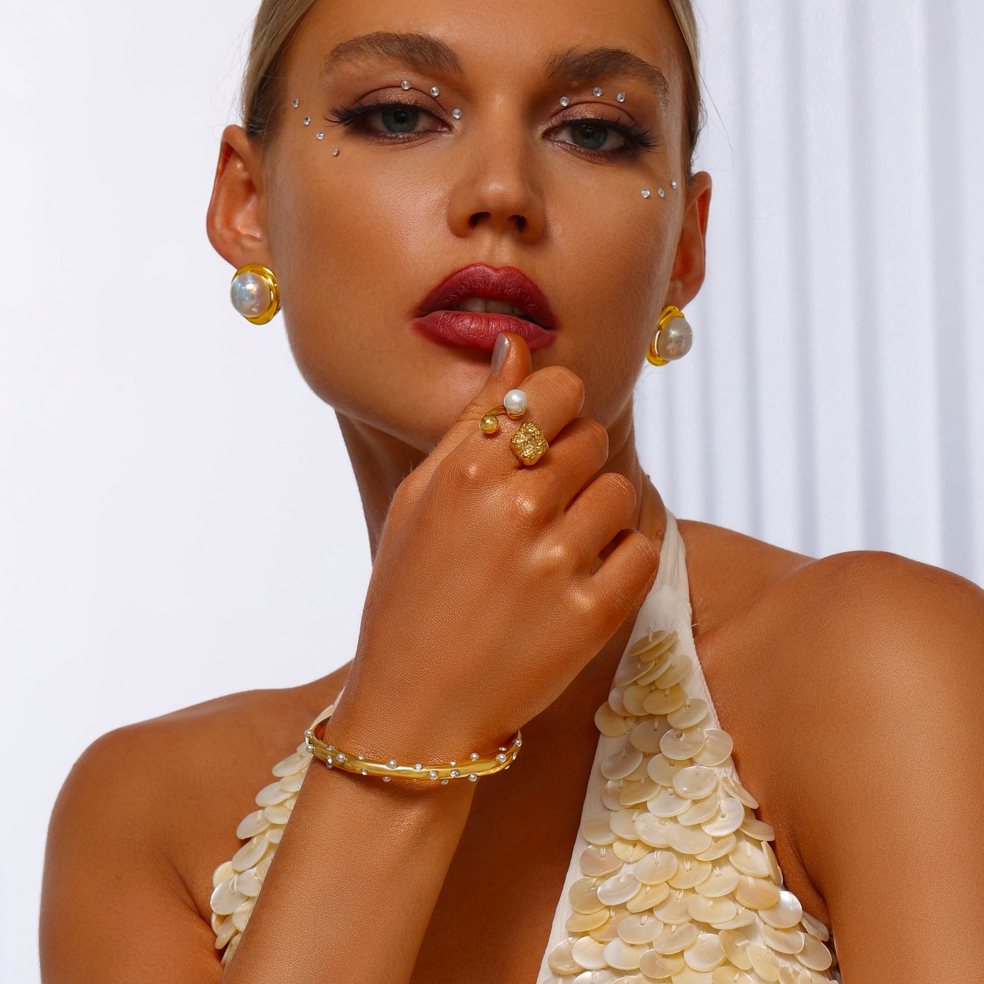Pearl Textured Open Ring - Ring - ONNNIII