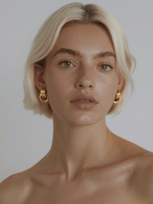 Knot Stud Earrings | Gold