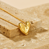 Textured Heart Pendant Necklace - Necklace - ONNNIII