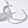 Textured Cuff Bangle - Silver - Bracelet - ONNNIII