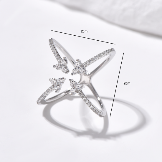 Open Criss Cross Pavé Ring - Ring - ONNNIII