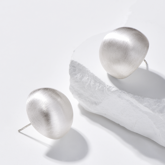 Ball Stud Earrings - Silver - 1.8cm - Earrings - ONNNIII