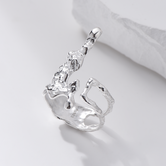Erosion Textured Open Ring - Ring - ONNNIII
