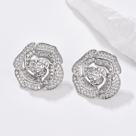 Rose Stud Earrings - Earrings - ONNNIII