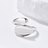 Wave Open Ring - Rhodium Plated Sterling Silver - Hypoallergenic - Ring - ONNNIII