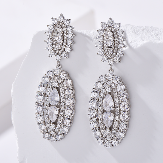 Double Oval Drop Earrings - Earrings - ONNNIII