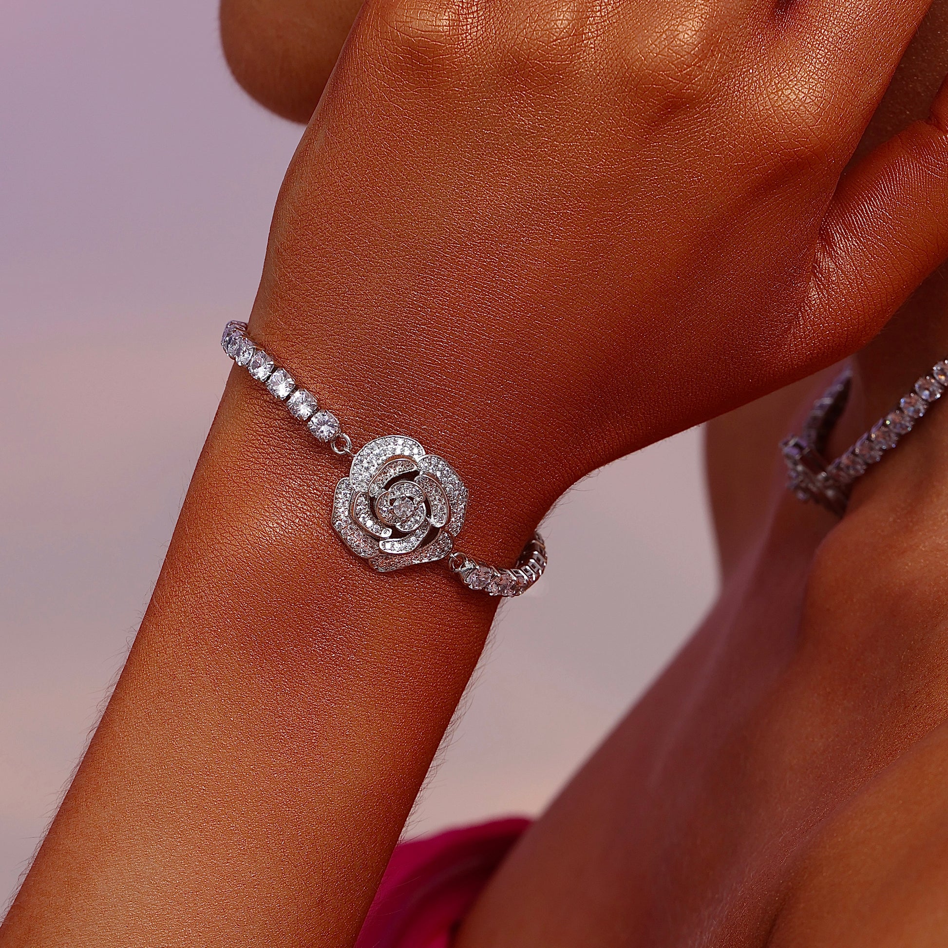 Rose Tennis Bracelet - Bracelet - ONNNIII