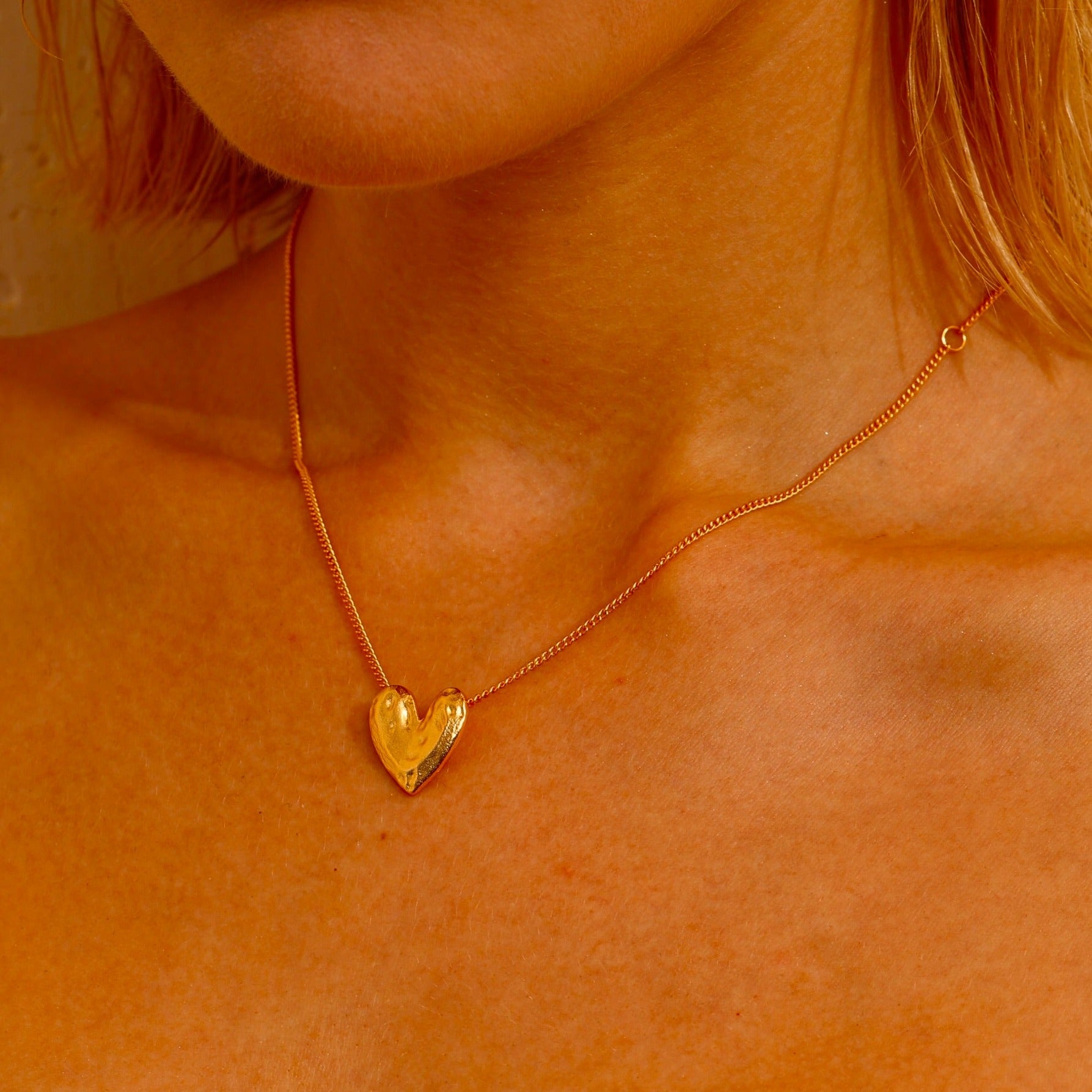 Textured Heart Pendant Necklace - Necklace - ONNNIII