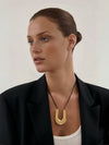 U Pendant Rope Necklace｜Gold