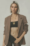 U Pendant Rope Necklace｜Gold