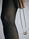 U Pendant Rope Necklace｜Silver