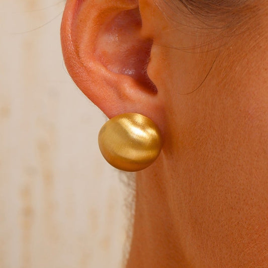 Ball Stud Earrings - 18K Gold Plated - 1.8cm - Earrings - ONNNIII
