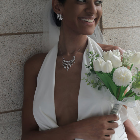 Waterfall Pendant Necklace - White - Necklace - ONNNIII