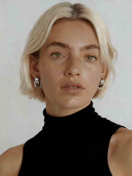 Knot Stud Earrings | Silver